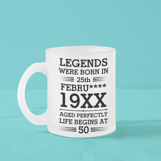 Aangepaste Legenda zijn geboren op maandjaarbasis Matglas Koffiemok