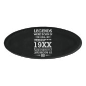 Aangepaste Legenda zijn geboren op maandjaarbasis Naambadge (Voorkant)