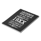 Aangepaste Legenda zijn geboren op maandjaarbasis Notitieblok (Linkerzijde)