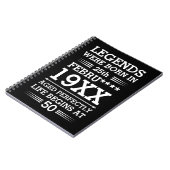 Aangepaste Legenda zijn geboren op maandjaarbasis Notitieboek (Linkerzijde)