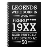 Aangepaste Legenda zijn geboren op maandjaarbasis Notitieboek (Voorkant)