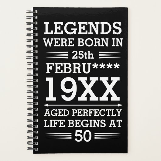 Aangepaste Legenda zijn geboren op maandjaarbasis Planner (Voorkant)