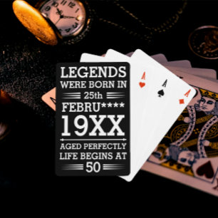 Aangepaste Legenda zijn geboren op maandjaarbasis Pokerkaarten
