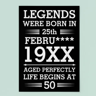 Aangepaste Legenda zijn geboren op maandjaarbasis Poster