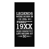 Aangepaste Legenda zijn geboren op maandjaarbasis Reclamekaart (Achterkant)