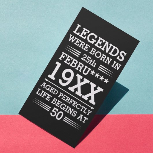 Aangepaste Legenda zijn geboren op maandjaarbasis Reclamekaart