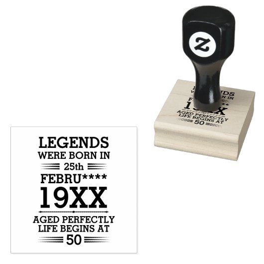 Aangepaste Legenda zijn geboren op maandjaarbasis Rubberstempel (Gestempeld)