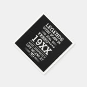 Aangepaste Legenda zijn geboren op maandjaarbasis Servet (Hoek)