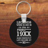 Aangepaste Legenda zijn geboren op maandjaarbasis Sleutelhanger (Voorkant)