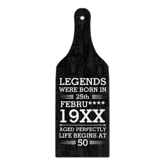 Aangepaste Legenda zijn geboren op maandjaarbasis Snijplank (Voorkant)