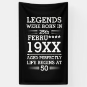 Aangepaste Legenda zijn geboren op maandjaarbasis Spandoek (Verticaal)