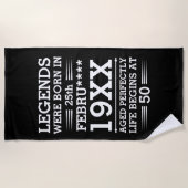 Aangepaste Legenda zijn geboren op maandjaarbasis Strandlaken (Voorkant)