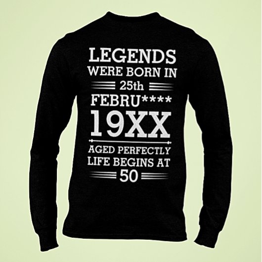 Aangepaste Legenda zijn geboren op maandjaarbasis T-shirt