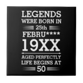 Aangepaste Legenda zijn geboren op maandjaarbasis Tegeltje (Voorkant)