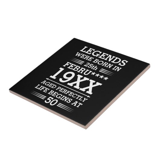 Aangepaste Legenda zijn geboren op maandjaarbasis Tegeltje (Zijkant)