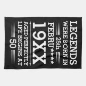 Aangepaste Legenda zijn geboren op maandjaarbasis Theedoek (Horizontaal)