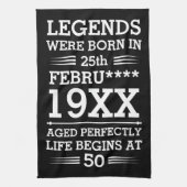 Aangepaste Legenda zijn geboren op maandjaarbasis Theedoek (Verticaal)