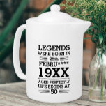 Aangepaste Legenda zijn geboren op maandjaarbasis Theepot<br><div class="desc">Aangepaste legendes zijn geboren op de leeftijd van de maand... kunnen een geweldig ontwerp zijn om je geboortedatum en je leeftijd voor iedereen te shows. Het kan ook een groot cadeau zijn voor elk verjaardagsvolk en het kan een geweldige cadeau zijn voor je vriend en familielid tijdens evenementen of zonder...</div>