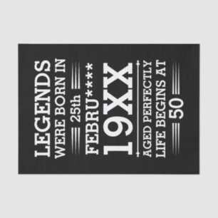 Aangepaste Legenda zijn geboren op maandjaarbasis Tissuepapier