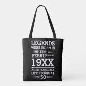 Aangepaste Legenda zijn geboren op maandjaarbasis Tote Bag (Achterkant)