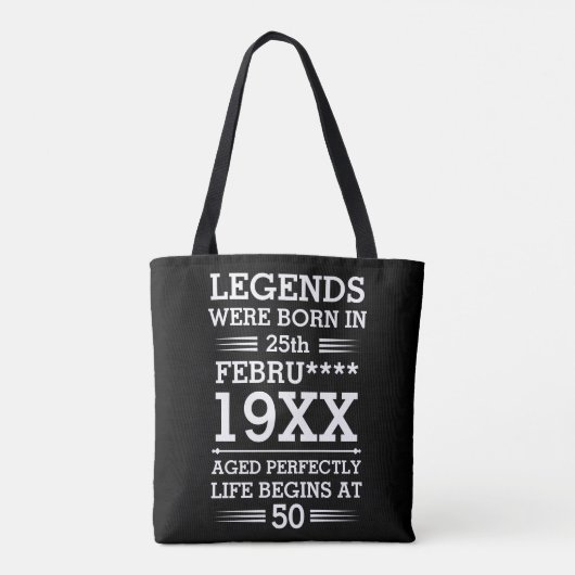 Aangepaste Legenda zijn geboren op maandjaarbasis Tote Bag (Achterkant)