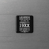 Aangepaste Legenda zijn geboren op maandjaarbasis Vierkante Button 5,1 Cm