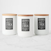 Aangepaste Legenda zijn geboren op maandjaarbasis Voedselcontainer Etiket (Flessen)