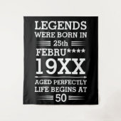 Aangepaste Legenda zijn geboren op maandjaarbasis Wandkleed (Voorkant)