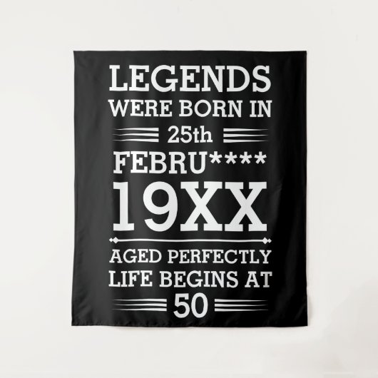 Aangepaste Legenda zijn geboren op maandjaarbasis Wandkleed (Voorkant)