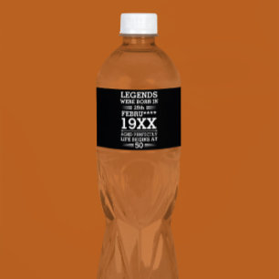 Aangepaste Legenda zijn geboren op maandjaarbasis Waterfles Etiket