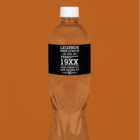 Aangepaste Legenda zijn geboren op maandjaarbasis Waterfles Etiket