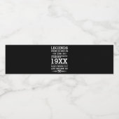 Aangepaste Legenda zijn geboren op maandjaarbasis Waterfles Etiket (Enkel label)