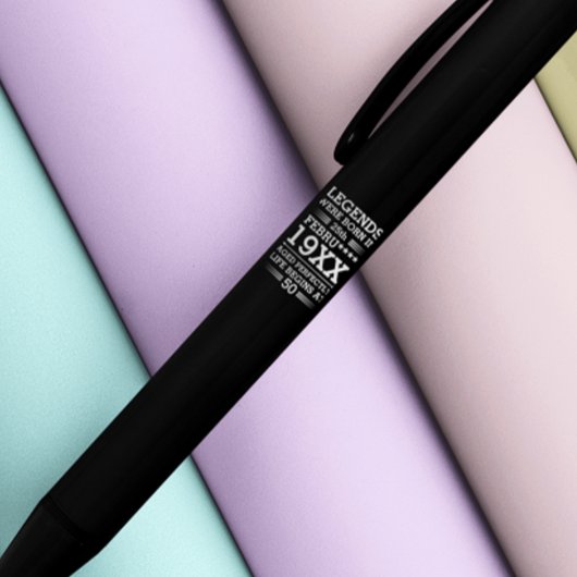 Aangepaste Legenda zijn geboren op maandjaarbasis Zwarte Inkt Pen