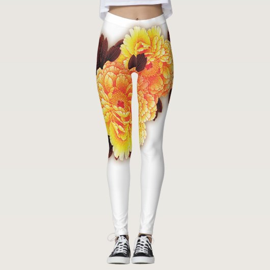Aangepaste Leggings BLOEMEN (Voorkant)