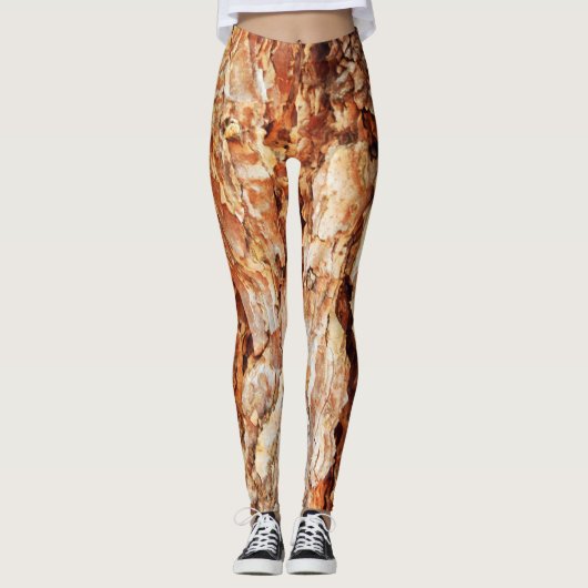 Aangepaste Leggings boomschors ontwerp (Voorkant)