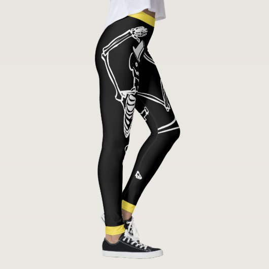 Aangepaste Leggings die SKELETON MET TOPHAT DANCTE (Rechts)