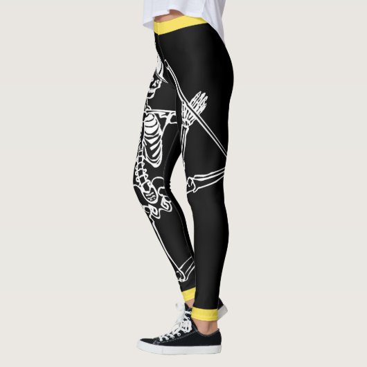 Aangepaste Leggings die SKELETON MET TOPHAT DANCTE (Links)