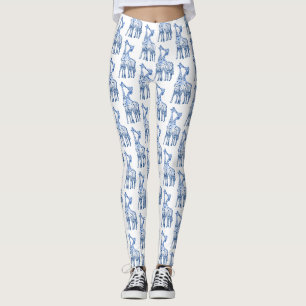 Aangepaste Leggings Giraffes Kus