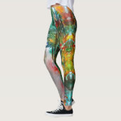 Aangepaste Leggings Herfst Waterverf Kunst (Links)