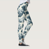 Aangepaste Leggings - Hokusai's The Wave (Rechts)