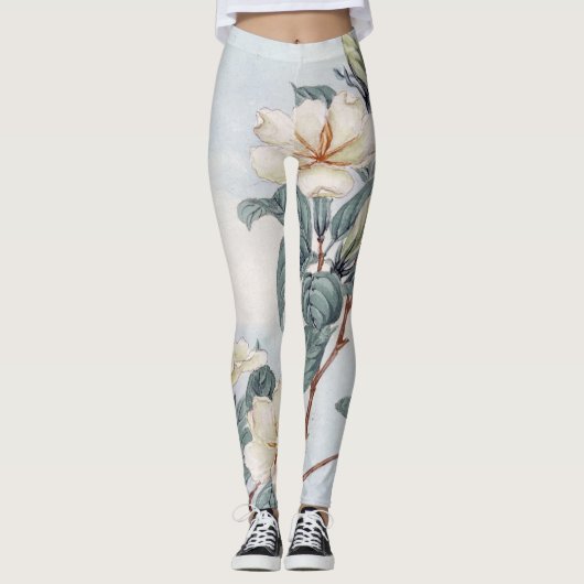 Aangepaste Leggings JAPANSE BLOEMEN (Voorkant)