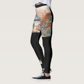 Aangepaste Leggings JAPANSE HOUTBLOK PRINT (Links)
