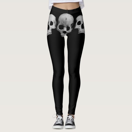 Aangepaste Leggings KANJI FREEDOM AND SKULLS (Voorkant)