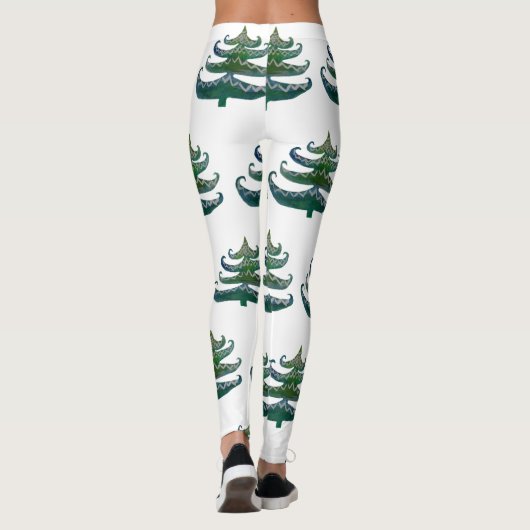 Aangepaste Leggings Kerstbomen (Achterkant)