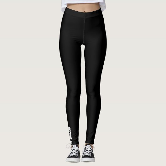 Aangepaste Leggings met Kanji love Zwart (Voorkant)