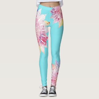 Aangepaste Leggings met Stropdas-kleurstof Mandala
