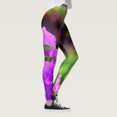 Aangepaste Leggings, paarse bloemen Leggings (Rechts)