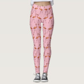 Aangepaste Leggings Pink Flamingo (Voorkant)