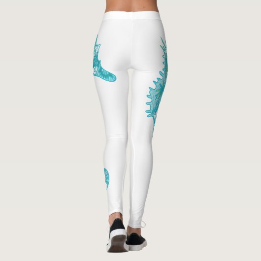 Aangepaste Leggings Seahorse art (Achterkant)