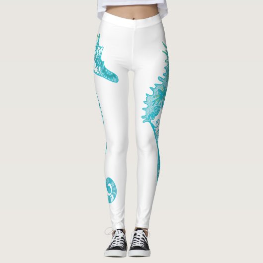 Aangepaste Leggings Seahorse art (Voorkant)